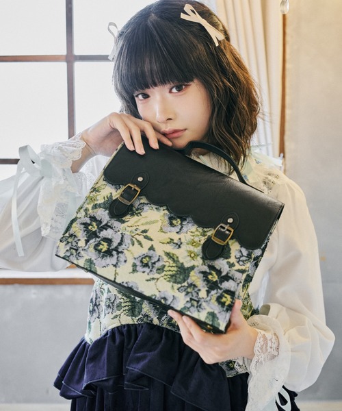 kutir(クティール)の「【クティールとレトロ】2wayゴブランショルダーバッグ(ショルダーバッグ・レディース・ベージュ/グレー/レッド/ピンク/ブルー・FREE)」の4枚目の写真
