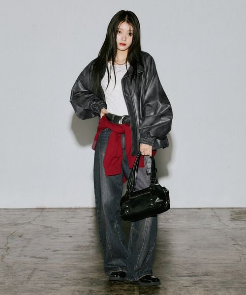 PAGEBOY(ページボーイ)の「ベロアレース2WAYロングスリーブ【前後2WAY】(Tシャツ/カットソー・レディース・ローズ/ターコイズブルー/オフホワイト/ブラック・FREE)」の11枚目の写真