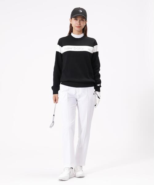 New Balance Golf（ニューバランスゴルフ）の「ラメロゴ クルーネック ニット プルオーバー (WOMENS)（ニット/セーター・レディース・ホワイト/ブラック/ベージュ系その他2・LARGE/MEDIUM/SMALL）」の5枚目の写真