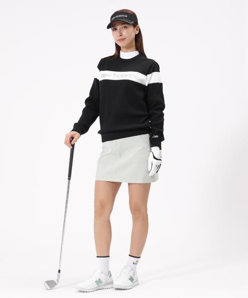 New Balance Golf（ニューバランスゴルフ）の「ラメロゴ クルーネック ニット プルオーバー (WOMENS)（ニット/セーター・レディース・ホワイト/ブラック/ベージュ系その他2・LARGE/MEDIUM/SMALL）」の6枚目の写真