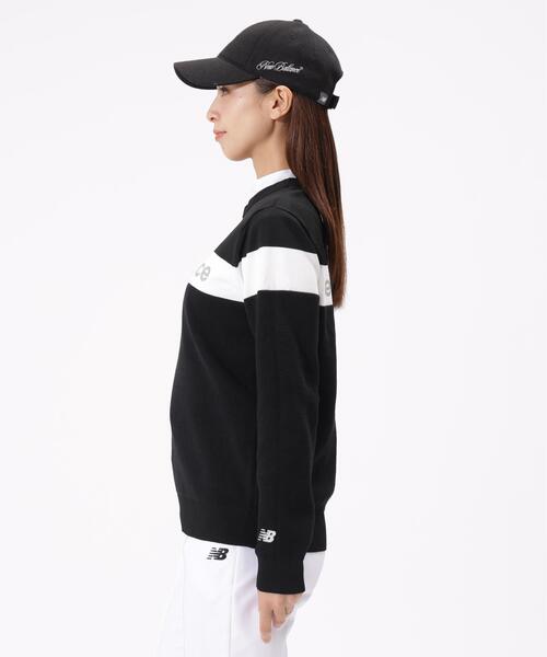 New Balance Golf（ニューバランスゴルフ）の「ラメロゴ クルーネック ニット プルオーバー (WOMENS)（ニット/セーター・レディース・ホワイト/ブラック/ベージュ系その他2・LARGE/MEDIUM/SMALL）」の7枚目の写真