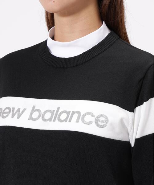 New Balance Golf（ニューバランスゴルフ）の「ラメロゴ クルーネック ニット プルオーバー (WOMENS)（ニット/セーター・レディース・ホワイト/ブラック/ベージュ系その他2・LARGE/MEDIUM/SMALL）」の10枚目の写真