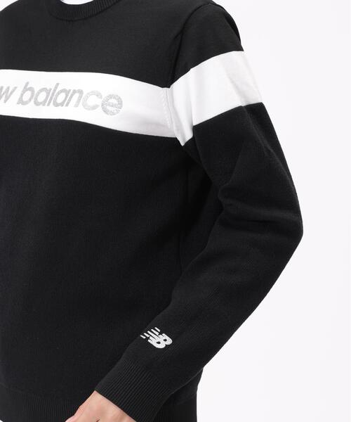 New Balance Golf（ニューバランスゴルフ）の「ラメロゴ クルーネック ニット プルオーバー (WOMENS)（ニット/セーター・レディース・ホワイト/ブラック/ベージュ系その他2・LARGE/MEDIUM/SMALL）」の11枚目の写真