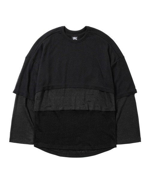 AJOBYAJO（アジョバイアジョ）の「トリプルレイヤード ロングスリーブ [BLACK]（Tシャツ/カットソー・レディース・その他・X-LARGE/MEDIUM/LARGE）」の2枚目の写真
