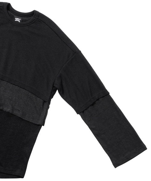 AJOBYAJO（アジョバイアジョ）の「トリプルレイヤード ロングスリーブ [BLACK]（Tシャツ/カットソー・レディース・その他・X-LARGE/MEDIUM/LARGE）」の4枚目の写真