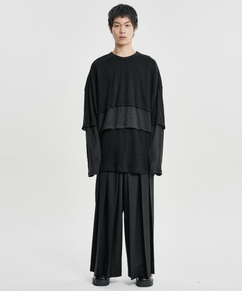 AJOBYAJO（アジョバイアジョ）の「トリプルレイヤード ロングスリーブ [BLACK]（Tシャツ/カットソー・レディース・その他・X-LARGE/MEDIUM/LARGE）」の6枚目の写真