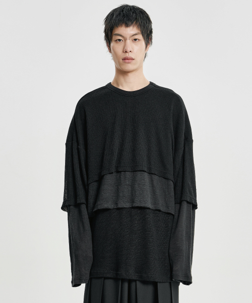AJOBYAJO（アジョバイアジョ）の「トリプルレイヤード ロングスリーブ [BLACK]（Tシャツ/カットソー・レディース・その他・X-LARGE/MEDIUM/LARGE）」の7枚目の写真