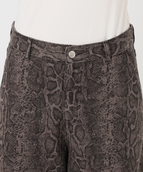 JOINT WORKS(ジョイントワークス)の「アニマルパターン カーブ PANTS / J ANIMAL PATTERN CURVE PT(デニムパンツ・レディース・オートミール/ブラック系その他・LARGE/MEDIUM)」の7枚目の写真