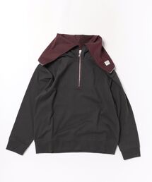 LIBERCORE par BEBE（リベルコアパルベベ）の「BIGセーラーカラープレーティング天竺フーディー親子お揃い 大人(140~175cm)（パーカー）」