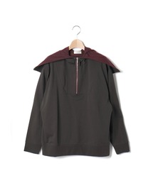 LIBERCORE par BEBE（リベルコアパルベベ）の「BIGセーラーカラープレーティング天竺フーディー親子お揃い 大人(140~175cm)（パーカー）」