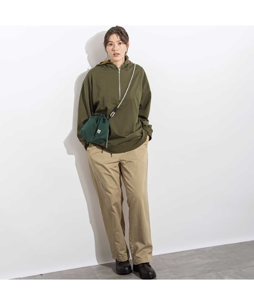LIBERCORE par BEBE（リベルコアパルベベ）の「BIGセーラーカラープレーティング天竺フーディー親子お揃い 大人(140~175cm)（Tシャツ/カットソー・レディース・グリーン/グレー・L/M/S）」の8枚目の写真