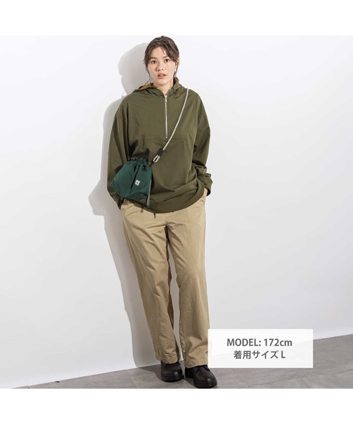 LIBERCORE par BEBE（リベルコアパルベベ）の「BIGセーラーカラープレーティング天竺フーディー親子お揃い 大人(140~175cm)（Tシャツ/カットソー・レディース・グリーン/グレー・L/M/S）」の9枚目の写真