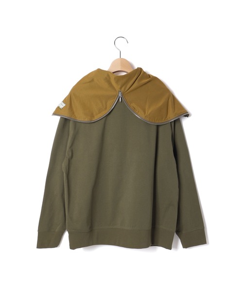 LIBERCORE par BEBE（リベルコアパルベベ）の「BIGセーラーカラープレーティング天竺フーディー親子お揃い 大人(140~175cm)（Tシャツ/カットソー・レディース・グリーン/グレー・L/M/S）」の13枚目の写真