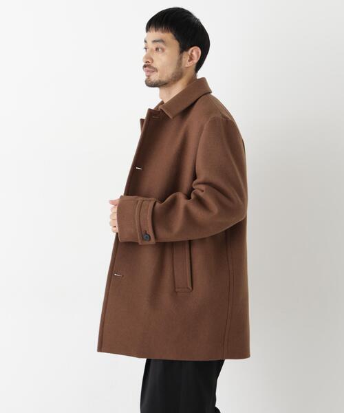 NANO universe(ナノユニバース)の「「NEW ON COAT」ウール/Nショートステンカラーコート(ステンカラーコート・メンズ・ネイビー/ブラウン系その他4・S/M/L)」の4枚目の写真
