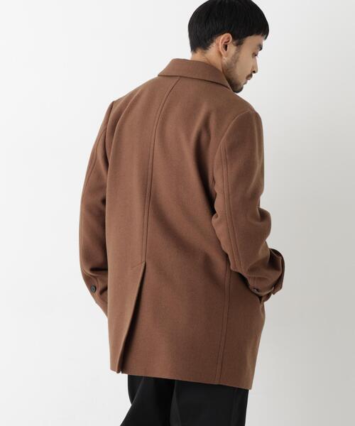 NANO universe(ナノユニバース)の「「NEW ON COAT」ウール/Nショートステンカラーコート(ステンカラーコート・メンズ・ネイビー/ブラウン系その他4・S/M/L)」の5枚目の写真