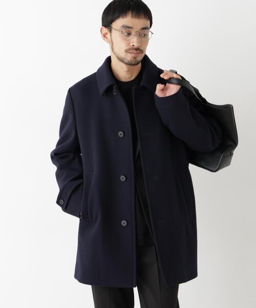 NANO universe(ナノユニバース)の「「NEW ON COAT」ウール/Nショートステンカラーコート(ステンカラーコート・メンズ・ネイビー/ブラウン系その他4・S/M/L)」の10枚目の写真