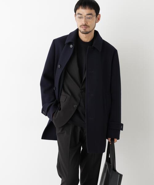 NANO universe(ナノユニバース)の「「NEW ON COAT」ウール/Nショートステンカラーコート(ステンカラーコート・メンズ・ネイビー/ブラウン系その他4・S/M/L)」の11枚目の写真