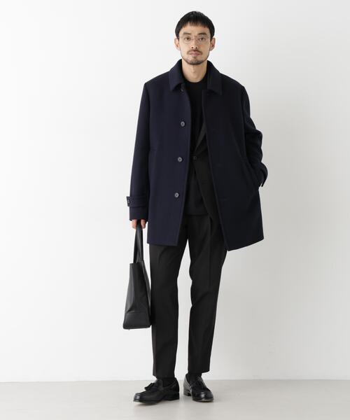 NANO universe(ナノユニバース)の「「NEW ON COAT」ウール/Nショートステンカラーコート(ステンカラーコート・メンズ・ネイビー/ブラウン系その他4・S/M/L)」の14枚目の写真