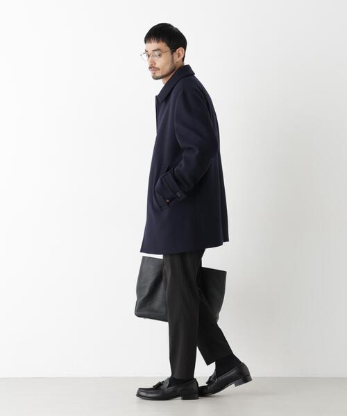 NANO universe(ナノユニバース)の「「NEW ON COAT」ウール/Nショートステンカラーコート(ステンカラーコート・メンズ・ネイビー/ブラウン系その他4・S/M/L)」の16枚目の写真