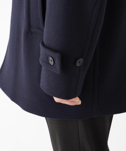NANO universe(ナノユニバース)の「「NEW ON COAT」ウール/Nショートステンカラーコート(ステンカラーコート・メンズ・ネイビー/ブラウン系その他4・S/M/L)」の21枚目の写真