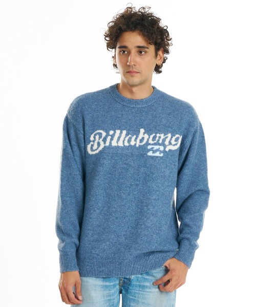 BILLABONG(ビラボン)の「BILLABONG メンズ CREW NECK セーター 【2026年秋冬モデル】/ビラボンロゴニット(ニット/セーター・メンズ・オートミール/パープル系その他/ブルー系その他・LARGE/MEDIUM)」の2枚目の写真