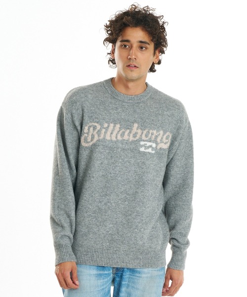 BILLABONG(ビラボン)の「BILLABONG メンズ CREW NECK セーター 【2026年秋冬モデル】/ビラボンロゴニット(ニット/セーター・メンズ・オートミール/パープル系その他/ブルー系その他・LARGE/MEDIUM)」の3枚目の写真