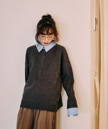 [MODE NORM CORE] シャツレイヤード風ニット