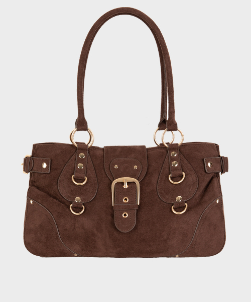 DIMANCHE(ディマンシュ)の「Editor Bag (suede brown)(ショルダーバッグ・レディース・その他・FREE)」の1枚目の写真