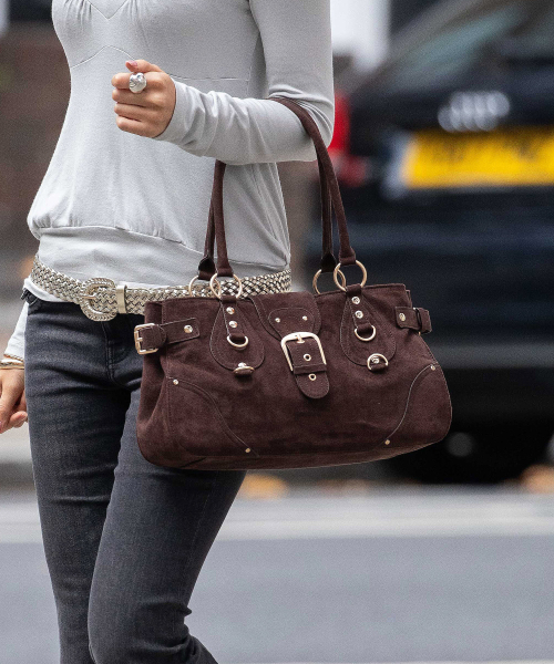 DIMANCHE(ディマンシュ)の「Editor Bag (suede brown)(ショルダーバッグ・レディース・その他・FREE)」の3枚目の写真