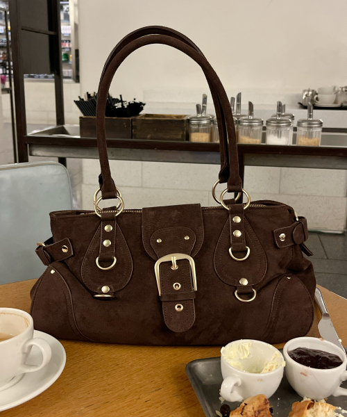 DIMANCHE(ディマンシュ)の「Editor Bag (suede brown)(ショルダーバッグ・レディース・その他・FREE)」の6枚目の写真