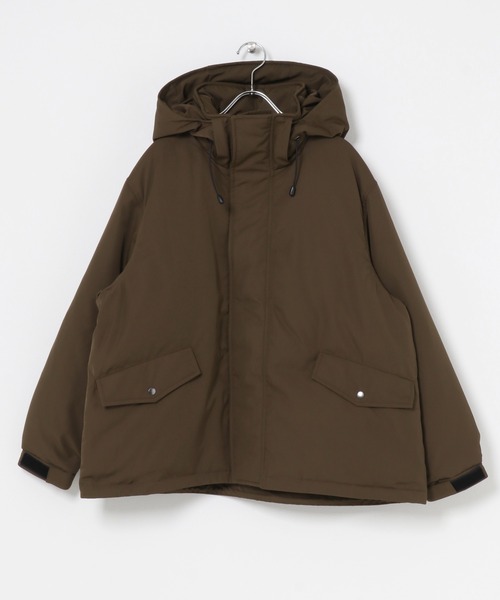 ITEMS URBANRESEARCH（アイテムズ アーバンリサーチ）の「フードミドルダウンジャケット（ダウンジャケット/コート・レディース・ブラウン/ブラック・FREE）」の9枚目の写真