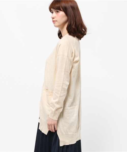 LBC(エルビーシー)の「12G ECNS ロングカーディガン (カーディガン/ボレロ・レディース・ライトグレー/グリーン/ブラック/イエロー・MEDIUM/LARGE)」の5枚目の写真