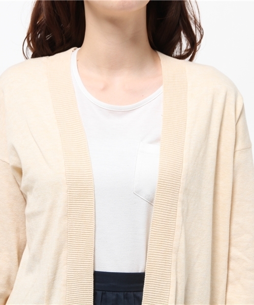 LBC(エルビーシー)の「12G ECNS ロングカーディガン (カーディガン/ボレロ・レディース・ライトグレー/グリーン/ブラック/イエロー・MEDIUM/LARGE)」の7枚目の写真