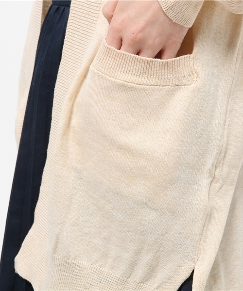 LBC(エルビーシー)の「12G ECNS ロングカーディガン (カーディガン/ボレロ・レディース・ライトグレー/グリーン/ブラック/イエロー・MEDIUM/LARGE)」の9枚目の写真