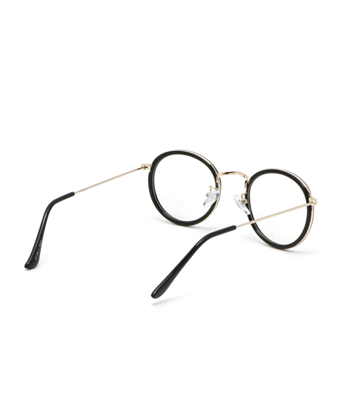 SHIPS JET BLUE（シップスジェットブルー）の「SHIPS JET BLUE: ラウンド コンビグラス メガネ（メガネ・メンズ・ブラック・ONE SIZE）」の4枚目の写真