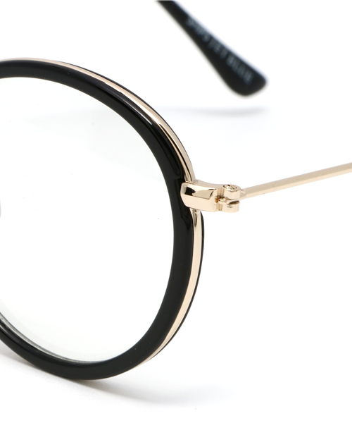 SHIPS JET BLUE（シップスジェットブルー）の「SHIPS JET BLUE: ラウンド コンビグラス メガネ（メガネ・メンズ・ブラック・ONE SIZE）」の5枚目の写真