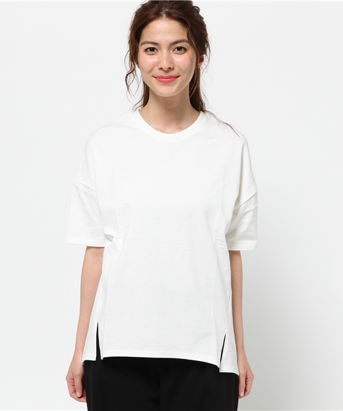 archives（アルシーヴ）の「前スリットBIGチュニック（Tシャツ/カットソー・レディース・ブラック/ベージュ/カーキ/オフホワイト・MEDIUM）」の11枚目の写真
