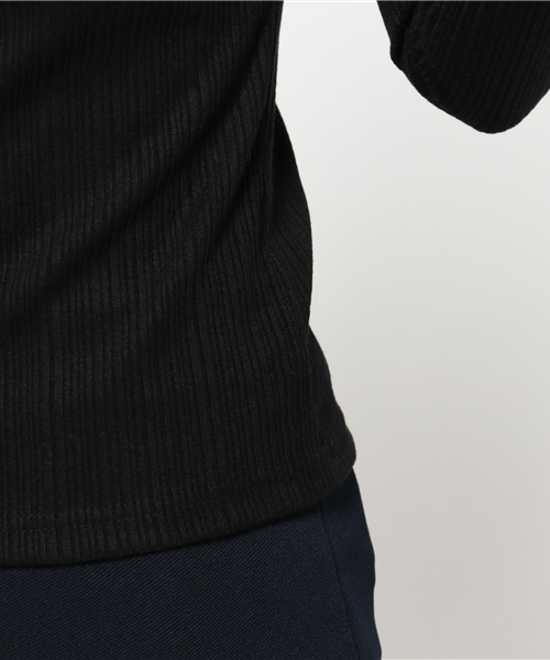 EGOIST（エゴイスト）の「ランダムリブデコルテトップ（Tシャツ/カットソー・レディース・ブラック/ベージュ/グレー・FREE）」の9枚目の写真