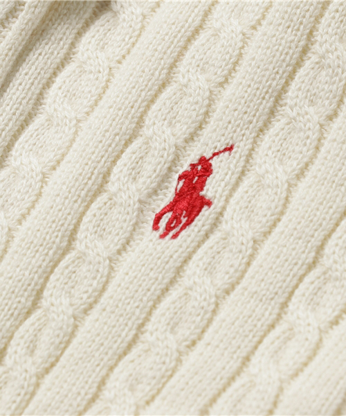 POLO RALPH LAUREN CHILDRENSWEAR(ポロ ラルフ ローレン チルドレンズウェア)の「ミニ ケーブル コットン カーディガン(カーディガン/ボレロ・キッズ・クリーム・6/5)」の4枚目の写真