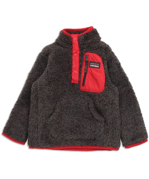 BREEZE（ブリーズ）の「ボアフリースプルオーバー（スウェット・キッズ・イエロー/チャコール/レッド/ブルー/グリーン/キナリ・130/140/100/120/80/90/110/95）」の3枚目の写真