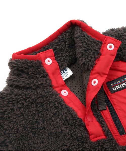 BREEZE（ブリーズ）の「ボアフリースプルオーバー（スウェット・キッズ・イエロー/チャコール/レッド/ブルー/グリーン/キナリ・130/140/100/120/80/90/110/95）」の22枚目の写真