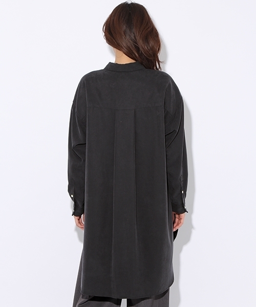 niko and...（ニコアンド）の「テンセルサイドスリットロングシャツ【niko and ...】（シャツ/ブラウス・レディース・キャメル/ブラック/カーキ・FREE）」の22枚目の写真