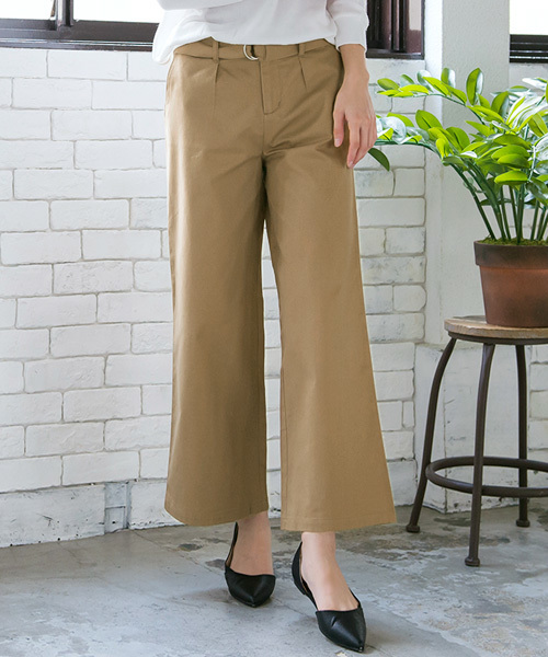 Pierrot（ピエロ）の「ベルト付き ワイドパンツ（その他パンツ・レディース・ベージュ/ブラック/カーキ・L/M）」の3枚目の写真