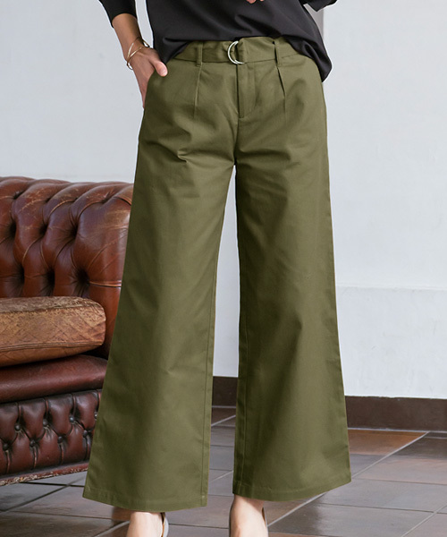 Pierrot（ピエロ）の「ベルト付き ワイドパンツ（その他パンツ・レディース・ベージュ/ブラック/カーキ・L/M）」の13枚目の写真