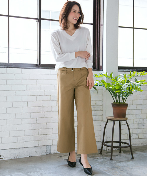 Pierrot（ピエロ）の「ベルト付き ワイドパンツ（その他パンツ・レディース・ベージュ/ブラック/カーキ・L/M）」の15枚目の写真