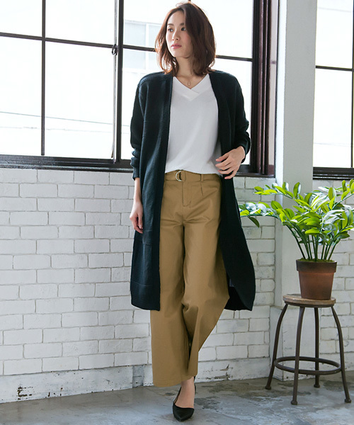 Pierrot（ピエロ）の「ベルト付き ワイドパンツ（その他パンツ・レディース・ベージュ/ブラック/カーキ・L/M）」の8枚目の写真