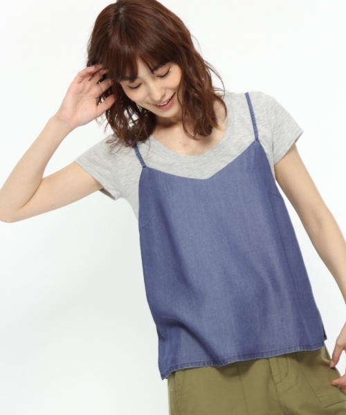 LAKOLE(ラコレ)の「テンセルデニムレイヤーキャミソール / LAKOLE(キャミソール・レディース・ロイヤルブルー・MEDIUM/SMALL/LARGE)」の6枚目の写真