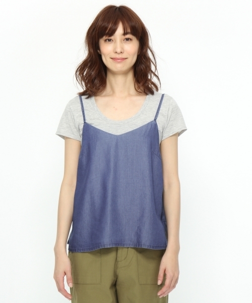 LAKOLE(ラコレ)の「テンセルデニムレイヤーキャミソール / LAKOLE(キャミソール・レディース・ロイヤルブルー・MEDIUM/SMALL/LARGE)」の8枚目の写真