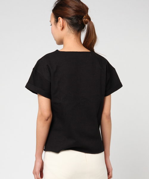 SLY（スライ）の「BOX LOOSE T/SH（Tシャツ/カットソー・レディース・ホワイト/ブラック/トップグレー・FREE）」の6枚目の写真