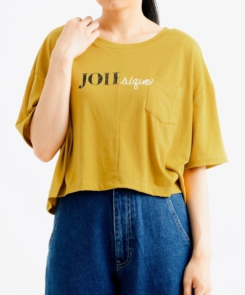 amelier MAJESTIC LEGON（アメリエルマジェスティックレゴン）の「ポケ付ロゴTシャツ（Tシャツ/カットソー・レディース・オフホワイト/グレー/マスタード/パープル・FREE）」の4枚目の写真